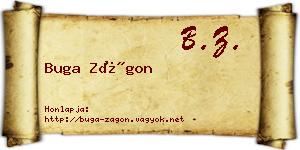 Buga Zágon névjegykártya